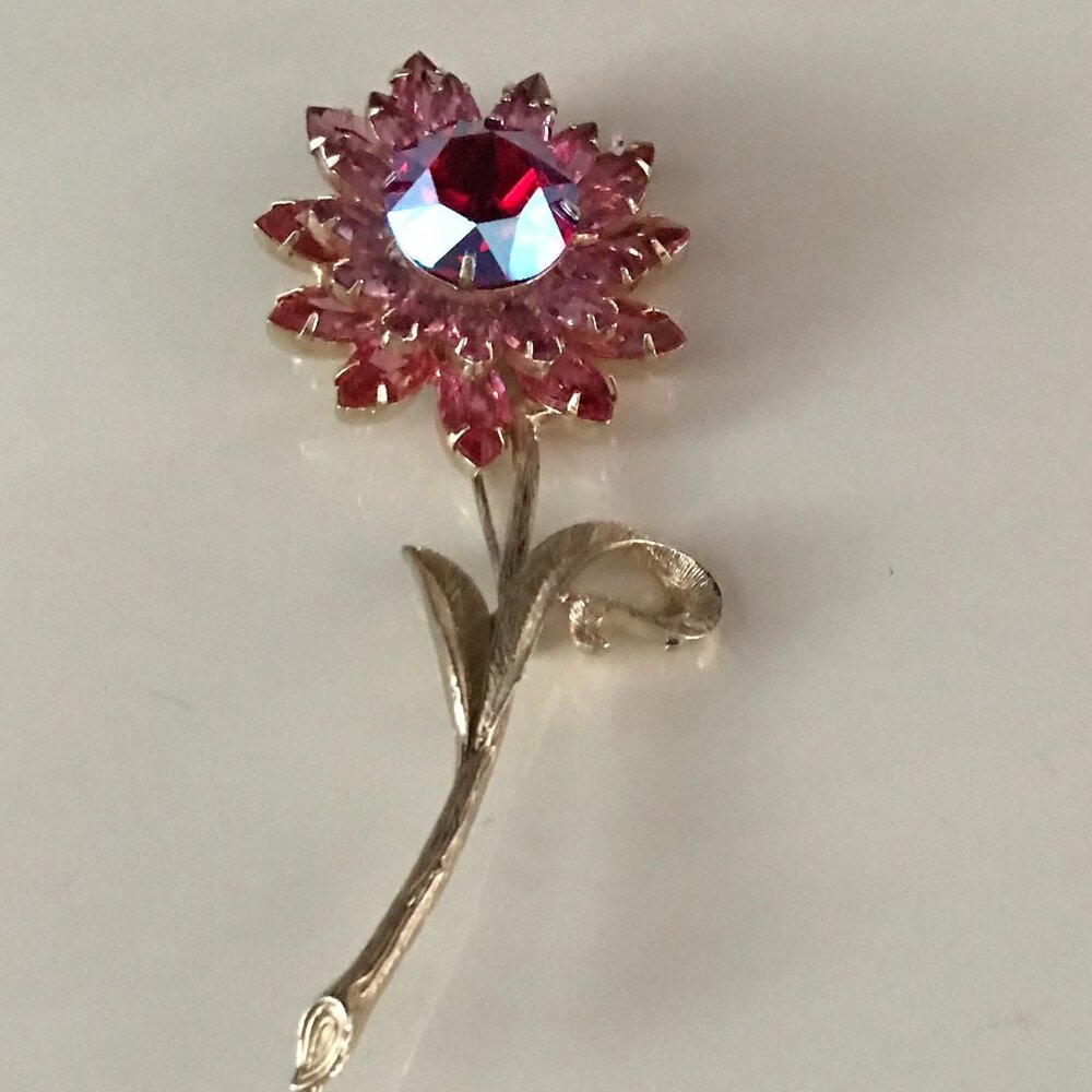 🌸Delizza & Elster JULIANA Floral Brooch – Mid‑Century Couture Collectible🌸